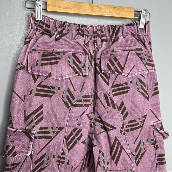 THE ATTICO Purple Mason Printed Cargo Pants - Picture 8 of 12
